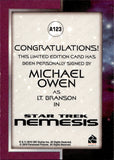 2011 Michael Owen as Lt. Branson Rittenhouse Star Trek Classic Movies & Heroes AUTO AUTOGRAPH #A123 Nemesis
