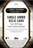 2024 Charlie Blackmon Topps Triple Threads EMERALD GREEN JERSEY 22/27 RELIC RC #SJR-CBL Colorado Rockies