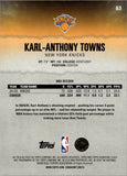 2025-26 Karl-Anthony Towns Topps Signature Class YELLOW 319/399 #63 New York Knicks
