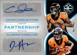 2018 Courtland Sutton DaeSean Hamilton Panini Limited PARTNERSHIP DUAL AUTO 1/1 AUTOGRAPH #PD-CD Denver Broncos