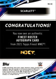 2021 Scarlett Topps Finest GREEN REFRACTOR AUTO 03/99 AUTOGRAPH #RA-SC NXT