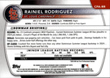 2025 Rainiel Rodriguez Bowman Chrome 1ST BOWMAN PROSPECT GOLD MINI-DIAMOND AUTO 11/50 AUTOGRAPH #CPA-RR St. Louis Cardinals