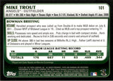 2011 Mike Trout Bowman Draft Picks & Prospects ROOKIE RC #101 Anaheim Angels 2