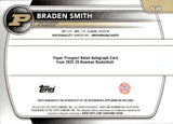 2025-26 Braden Smith Bowman PROSPECT AUTO AUTOGRAPH #PA-BR Indiana Pacers