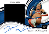2023 Zelina Vega Panini Immaculate PREMIUM SHIRT AUTO 53/99 AUTOGRAPH RELIC #PM-ZVG Friday Night Smackdown
