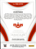 2023 Gunther Panini Immaculate Collection WWE GOLD REMARKABLE MEMORABILIA SHIRT 01/10 RELIC #RM-GTH Monday Night Raw