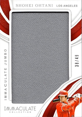 2019 Shohei Ohtani Panini Immaculate JUMBO JERSEY 38/49 RELIC #IJ-SO Anaheim Angels