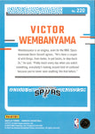 2023-24 Victor Wembanyama Panini Donruss HOLO GREEN LASER RATED ROOKIE RC #220 San Antonio Spurs