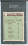 1976 Hank Aaron Topps SGC 7 #1 Milwaukee Brewers HOF 8447