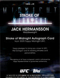 2025 Jack Hermansson Topps Midnight STROKE OF MIDNIGHT AUTO AUTOGRAPH #SMA-JH Middleweight