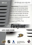 2023-24 Leo Carlsson Upper Deck Premier ON THE FOREFRONT PATCH 25/75 RELIC #OFR-LC Anaheim Ducks