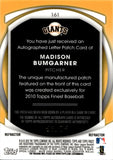 2010 Madison Bumgarner Topps Finest LETTER "U" ROOKIE AUTO 53/75 AUTOGRAPH RC #161 San Francisco Giants