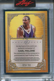 2026 Karl Malone Leaf Decadence TEAL FRAMED AUTO 09/10 AUTOGRAPH #BA-KM1 Utah Jazz HOF