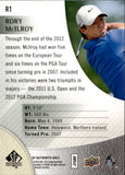 2014 Rory McIlroy Upper Deck SP Authentic ROOKIE EXTENDED RC #R1 PGA 2