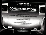 2022 The Mandalorian Topps Star Wars Masterwork GREEN TOOLS AND TECHNOLOGY MEDALLION 76/99 RELIC #TTM-TM2 Shydopp Pirate Detonator