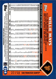 2023 Willie Mays Topps Archives RED HOT 32/50 San Francisco Giants #214