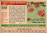 1955 Harry Brecheen Topps #113 Baltimore Orioles BV $20