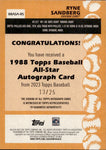 2023 Ryne Sandberg Topps 1988 GOLD ALL-STAR AUTO 13/25 AUTOGRAPH #88ASA-RS Chicago Cubs HOF