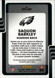 2025 Saquon Barkley Panini Donruss THREADS JERSEY RELIC #DTH-SBY Philadelphia Eagles