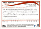 2014 Jose Ramirez Topps ORANGE BORDER ROOKIE RC #424 Cleveland Indians *NRMT*