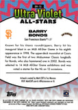 2025 Barry Bonds Topps Chrome ULTRA VIOLET ALL-STARS #UV-13 San Francisco Giants