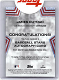 2023 James Outman Topps Series 1 ROOKIE BASEBALL STARS AUTO AUTOGRAPH RC #BSA-JO Los Angeles Dodgers