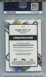 2022 Bobby Witt Jr. Topps Finest GREEN REFRACTOR ROOKIE AUTO 52/99 AUTOGRAPH RC PSA 9 #BW Kansas City Royals 3355
