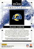 2024 Blake Corum Panini Immaculate ROOKIE PATCH AUTO 56/99 AUTOGRAPH RELIC RC #RPA-BCM Los Angeles Rams