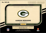 2021 Aaron Rodgers Panini Gold Standard WHITE GOLD JERSEY 052/199 RELIC #WG-AR Green Bay Packers