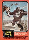 1976 Kong Fights a Mighty Battle to the Death Topps King Kong #1 2