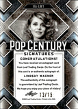 2022 Lindsay Wagner Leaf Pop Century PINK AUTO 13/15 AUTOGRAPH #BA-LW1 Bionic Woman