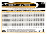 2012 Andrew McCutchen Topps SP PHOTO VARIATION #497 Pittsburgh Pirates