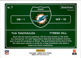 2024 Tua Tagovailoa Tyreek Hill Donruss Optic DUAL DOWNTOWN SP #7 Miami Dolphins