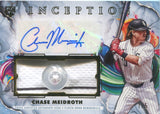 2025 Chase Meidroth Topps Inception ROOKIE BUTTON AUTO 1/5 AUTOGRAPH RELIC #IAPC-CM Chicago White Sox