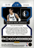 2021-22 Boban Marjanovic Panini Prizm ORANGE WAVE 16/60 #167 Dallas Mavericks
