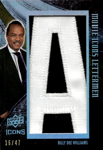2008 Billy Dee Williams Upper Deck Icons MOVIE ICONS LETTERMAN "A" #BW4 Brian's Song