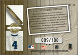 2011 Paul Molitor Donruss Classics CLASSIC COMBOS BAT JERSEY 009/100 RELIC #CC-10 Milwaukee Brewers HOF