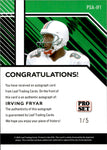 2024 Irving Fryar Leaf Pro Set BLACK AUTO 1/5 AUTOGRAPh #PSA-IF1 Miami Dolphins