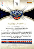 2013-14 Anthony Davis Panini Immaculate 75/99 New Orleans Pelicans #72