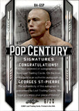 2021 Georges St-Pierre Leaf Pop Century BLUE ICE AUTO 06/20 AUTOGRAPH #BA-GSP UFC Legend