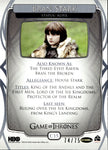 2020 Bran Stark Rittenhouse Game of Thrones THE COMPLETE SERIES THE CAST SILVER PARALLEL 74/75 #C15