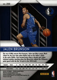 2018-19 Jalen Brunson Panini Prizm ROOKIE RC #250 Dallas Mavericks 2