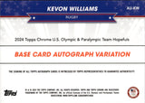 2024 Kevon Williams Topps Chrome US Olympics US FLAG REFRACTOR AUTO 24/76 Autograph #AU-KW Rugby