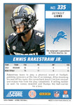 2024 Ennis Rakestraw Jr. Panini Score GREEN ROOKIE AUTO AUTOGRAPH #335 Detroit Lions
