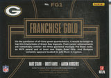 2016 Bart Starr Brett Favre Aaron Rodgers Panini Black Gold FRANCHISE GOLD 199/225 #FG1 Green Bay Packers
