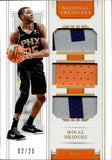2018-19 Mikal Bridges Panini National Treasures TRIPLE PATCH 02/25 RELIC #RT-MKB Phoenix Suns