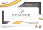 2022 Diontae Johnson Panini Immaculate JUMBO PATCH AUTO 52/75 AUTOGRAPH RELIC #PPA-DJO Pittsburgh Steelers