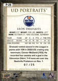 2023-24 Leon Draisaitl Upper Deck Series 1 RED UD PORTRAITS 07/25 #P-25 Edmonton Oilers