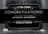 2020 Simon Paisley Day as General Quinn Topps Star Wars Masterwork AUTO AUTOGRAPH #A-SPD