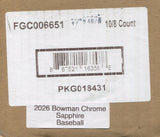 *LAST CASE* 2026 Bowman Chrome Baseball Sapphire Edition, 10 Box Case